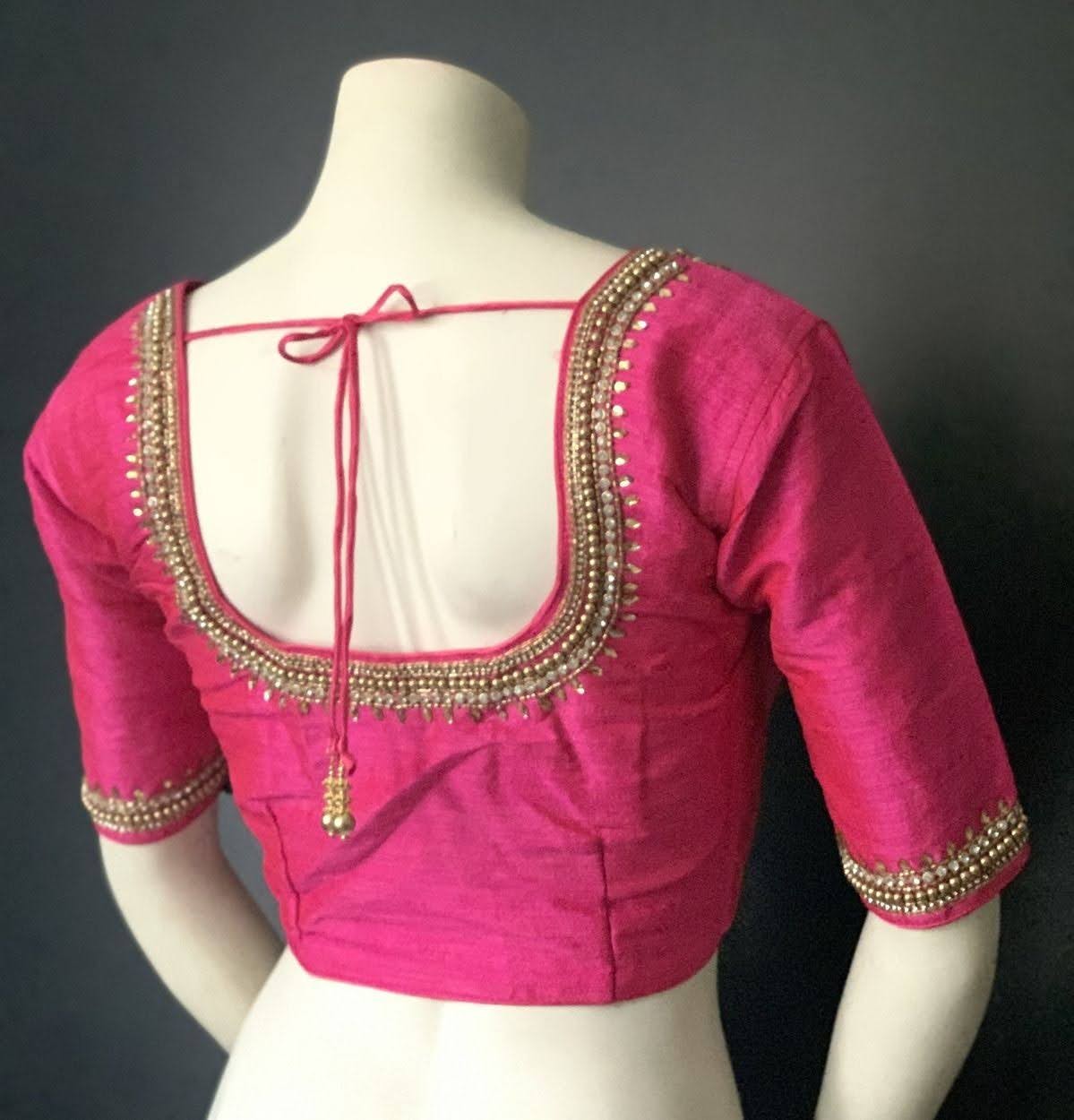 An Incredible Compilation of Over 999+ Simple Aari Work Blouse Designs ...